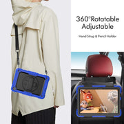 For Lenovo Tab M10 10.1 Gen 3rd Silicone Hybrid PC Tablet Case with Shoulder Strap(Blue)