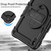For Lenovo Tab M10 Plus 10.6 Gen 3rd Silicone Hybrid PC Tablet Case with Shoulder Strap(Black)