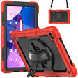 For Lenovo Tab M10 Plus 10.6 Gen 3rd Silicone Hybrid PC Tablet Case with Shoulder Strap(Red) - Lenovo by PMC TechLife | Online Shopping South Africa | PMC TechLife | Buy Now Pay Later Mobicred