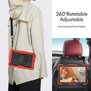 For Lenovo Tab M10 Plus 10.6 Gen 3rd Silicone Hybrid PC Tablet Case with Shoulder Strap(Red)