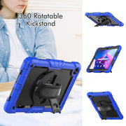 For Lenovo Tab M10 Plus 10.6 Gen 3rd Silicone Hybrid PC Tablet Case with Shoulder Strap(Blue)