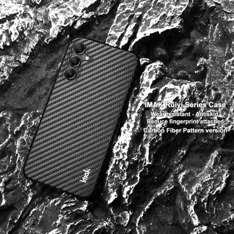 For Samsung Galaxy A54 5G imak Ruiyi Series Carbon Fiber PU + PC Phone Case