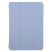 For iPad Air 11 2024 GEBEI 3-folding Holder Shockproof Flip Leather Tablet Case(Light Purple)