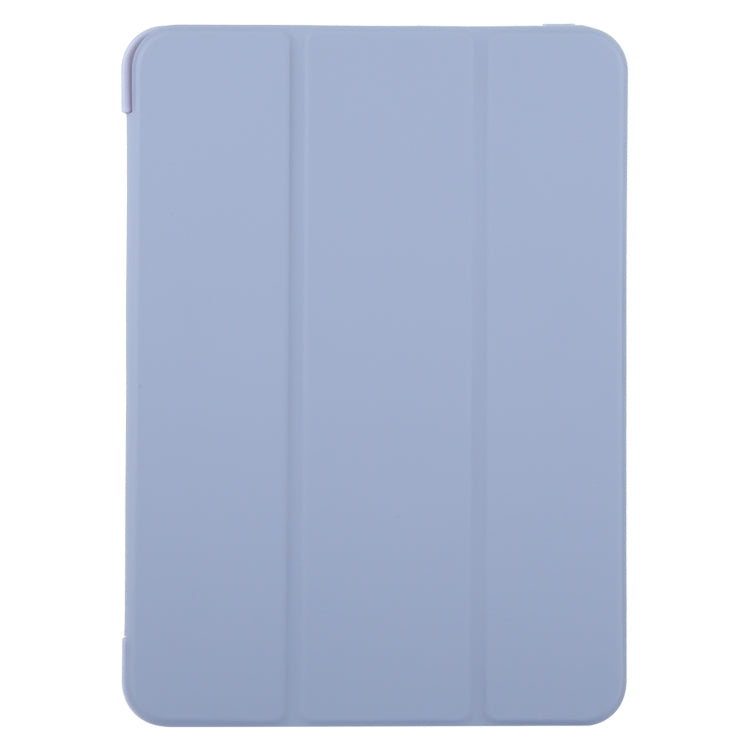 For iPad Air 11 2024 GEBEI 3-folding Holder Shockproof Flip Leather Tablet Case(Light Purple)