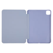 For iPad Air 11 2024 GEBEI 3-folding Holder Shockproof Flip Leather Tablet Case(Light Purple)