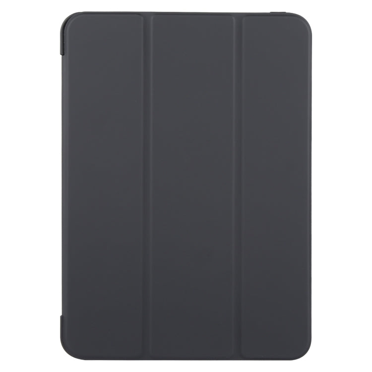 For iPad Air 11 2025 / 2024 GEBEI 3-folding Holder Shockproof Flip Leather Tablet Case(Black)