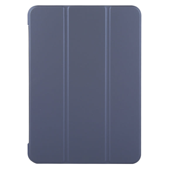 For iPad Air 11 2024 GEBEI 3-folding Holder Shockproof Flip Leather Tablet Case(Dark Blue)