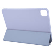 For iPad Pro 11 2024 GEBEI 3-folding Holder Shockproof Flip Leather Tablet Case(Light Purple)