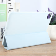 For iPad Pro 11 2024 GEBEI 3-folding Holder Shockproof Flip Leather Tablet Case(Sky Blue)