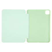 For iPad Pro 11 2024 GEBEI 3-folding Holder Shockproof Flip Leather Tablet Case(Green)