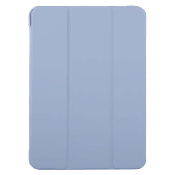 For iPad Air 13 2025 / 2024 GEBEI 3-folding Holder Shockproof Flip Leather Tablet Case(Light Purple)