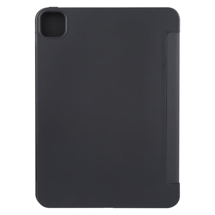 For iPad Air 13 2025 / 2024 GEBEI 3-folding Holder Shockproof Flip Leather Tablet Case(Black)