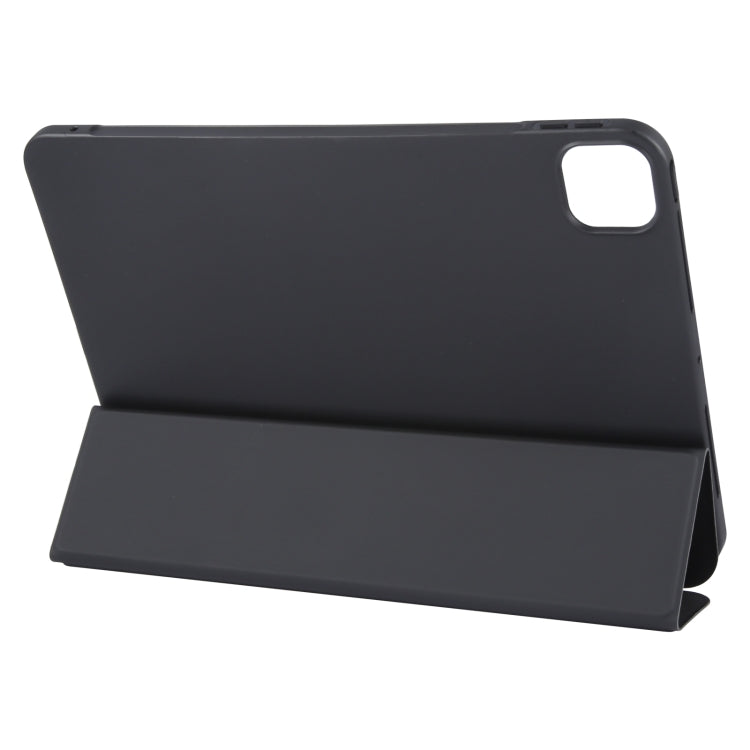 For iPad Air 13 2025 / 2024 GEBEI 3-folding Holder Shockproof Flip Leather Tablet Case(Black)