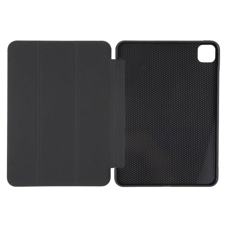 For iPad Air 13 2025 / 2024 GEBEI 3-folding Holder Shockproof Flip Leather Tablet Case(Black)