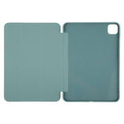 For iPad Air 13 2025 / 2024 GEBEI 3-folding Holder Shockproof Flip Leather Tablet Case(Dark Green)