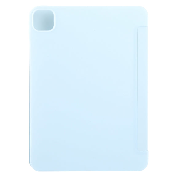 For iPad Pro 13 2024 GEBEI 3-folding Holder Shockproof Flip Leather Tablet Case(Sky Blue)