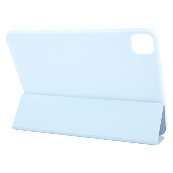 For iPad Pro 13 2024 GEBEI 3-folding Holder Shockproof Flip Leather Tablet Case(Sky Blue)