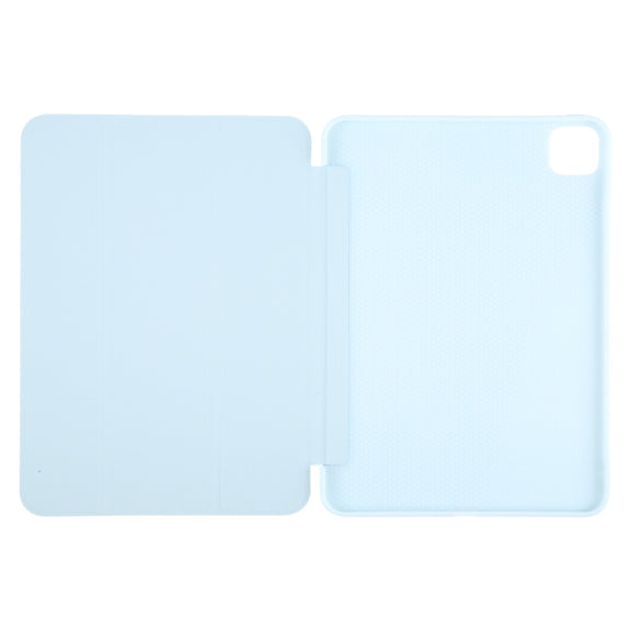 For iPad Pro 13 2024 GEBEI 3-folding Holder Shockproof Flip Leather Tablet Case(Sky Blue)