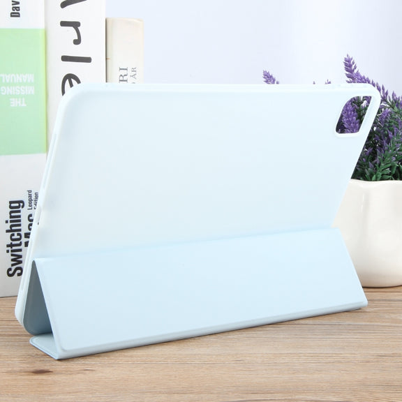 For iPad Pro 13 2024 GEBEI 3-folding Holder Shockproof Flip Leather Tablet Case(Sky Blue)