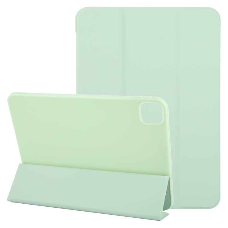 For iPad Pro 13 2024 GEBEI 3-folding Holder Shockproof Flip Leather Tablet Case(Green)