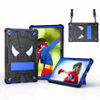 For Lenovo Tab M10 Plus 10.6 3rd Gen 2022 Spider Texture Silicone Hybrid PC Tablet Case with Shoulder Strap(Black + Blue) - Lenovo by PMC TechLife | Online Shopping South Africa | PMC TechLife | Buy Now Pay Later Mobicred