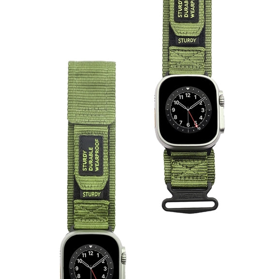 Nylon Two Section Watch Band For Apple Watch Ultra 2 49mm(Dark Green)