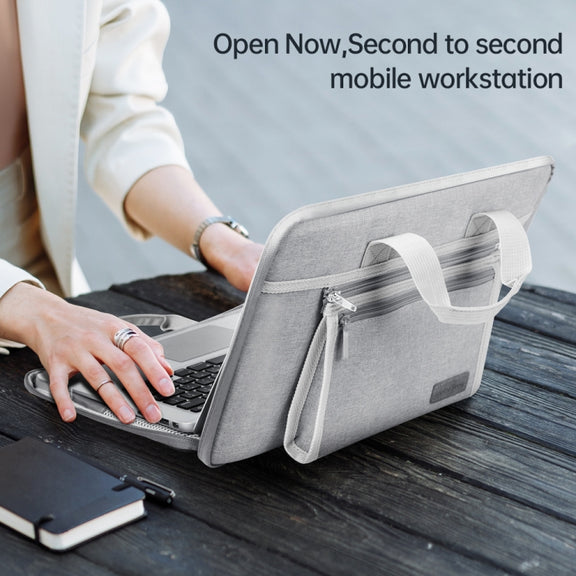 13/13.3 inch Oxford Fabric Portable Laptop Handbag(Grey)