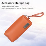 Water-resistant PU Leather Laptop Accessory Bag(Black)