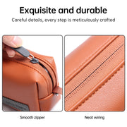 Water-resistant PU Leather Laptop Accessory Bag(Black)