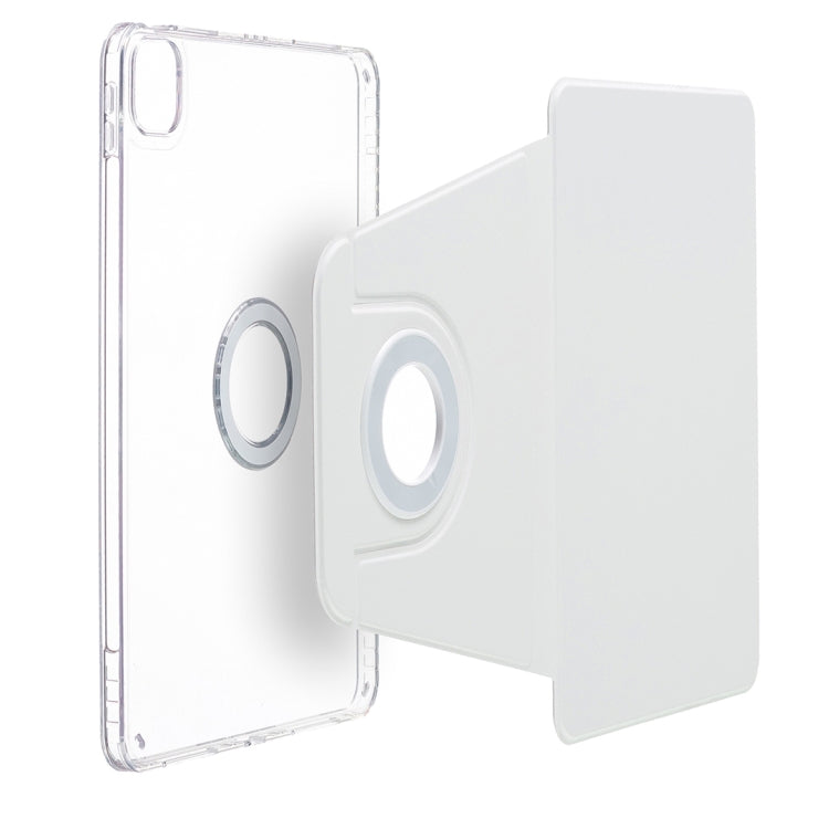 For iPad Pro 11 2024 Magnetic Split Leather Smart Tablet Case(White)