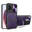 For Motorola Edge 30 Ultra CD Texture Sliding Camshield Magnetic Holder Phone Case(Purple) - free shipping - PMC TechLife - Order now!