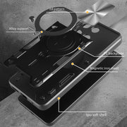 For Motorola Moto G75 5G CD Texture Sliding Camshield Magnetic Holder Phone Case(Black)