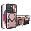 For Motorola Moto G 2025 CD Texture Sliding Camshield Magnetic Holder Phone Case(Pink) - free shipping - PMC TechLife - Order now!