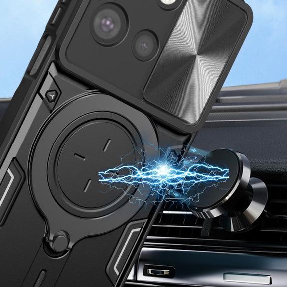 For Motorola Moto G 2025 CD Texture Sliding Camshield Magnetic Holder Phone Case(Silver)