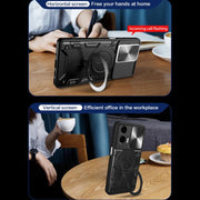 For Motorola Moto G24 Power CD Texture Sliding Camshield Magnetic Holder Phone Case(Silver)