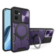 For OPPO Reno7 5G CD Texture Sliding Camshield Magnetic Holder Phone Case(Purple) - OPPO Cases by PMC TechLife | Online Shopping South Africa | PMC TechLife | Buy Now Pay Later Mobicred