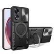 For OPPO A58 4G Global CD Texture Sliding Camshield Magnetic Holder Phone Case(Black) - free shipping - PMC TechLife - Order now!