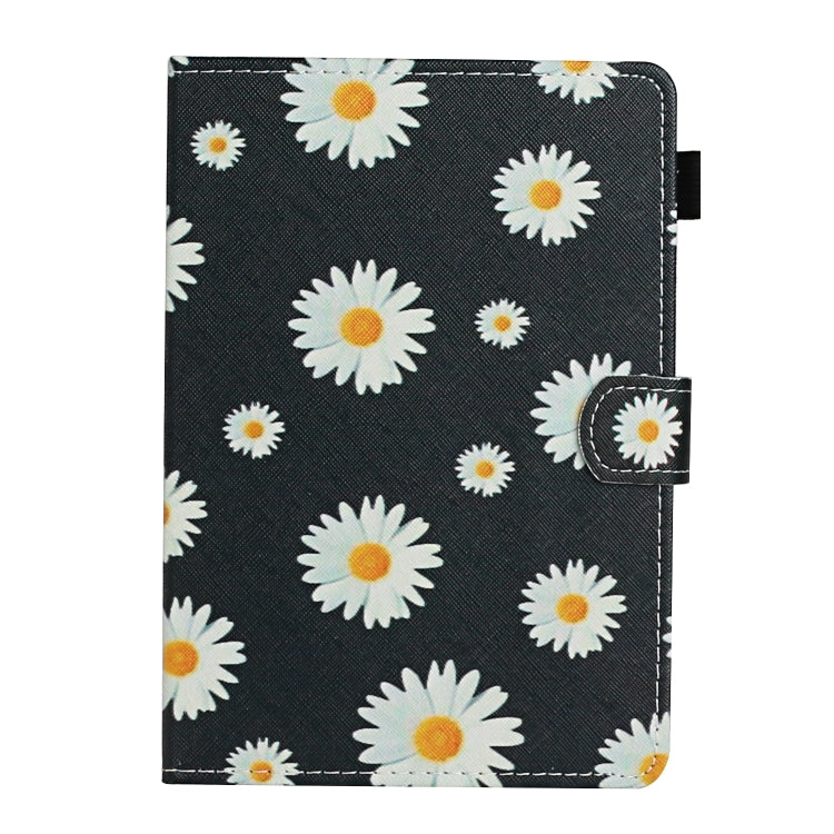 For 10 inch Universal Tablet PC Flower Pattern Horizontal Flip Leather Case with Card Slots & Holder(Small Daisies)