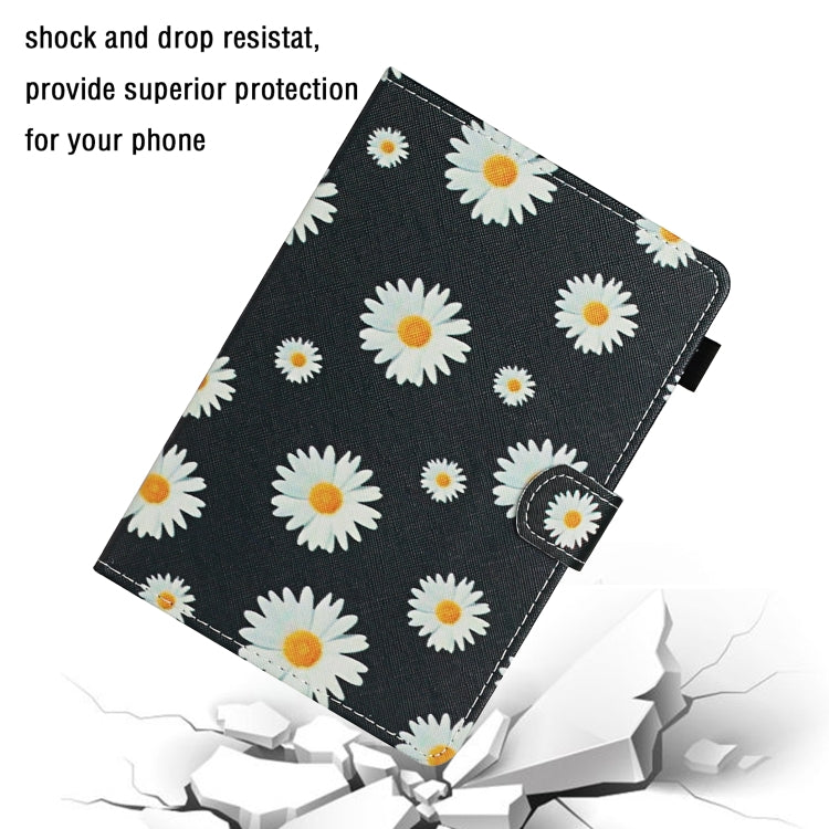 For 10 inch Universal Tablet PC Flower Pattern Horizontal Flip Leather Case with Card Slots & Holder(Small Daisies)