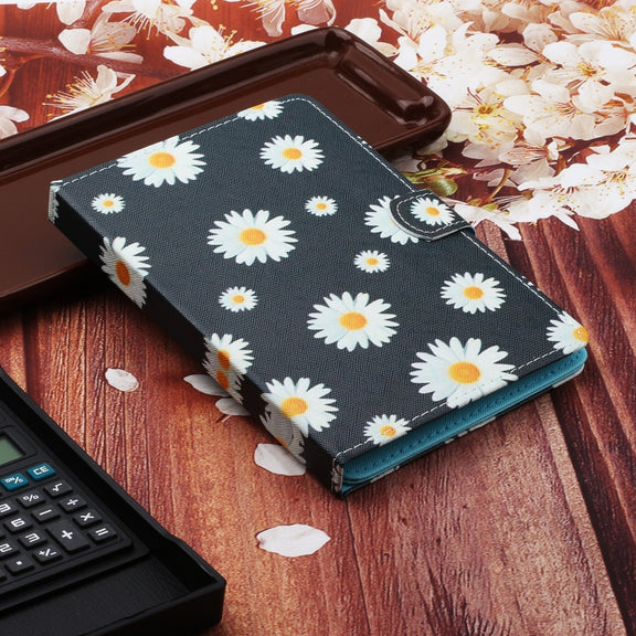 For 10 inch Universal Tablet PC Flower Pattern Horizontal Flip Leather Case with Card Slots & Holder(Small Daisies)