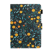 For 10 inch Universal Tablet PC Flower Pattern Horizontal Flip Leather Case with Card Slots & Holder(Yellow Fruit)