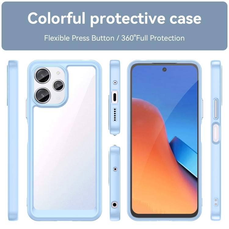 For Xiaomi Redmi 12R Colorful Series Acrylic Hybrid TPU Phone Case(Blue)
