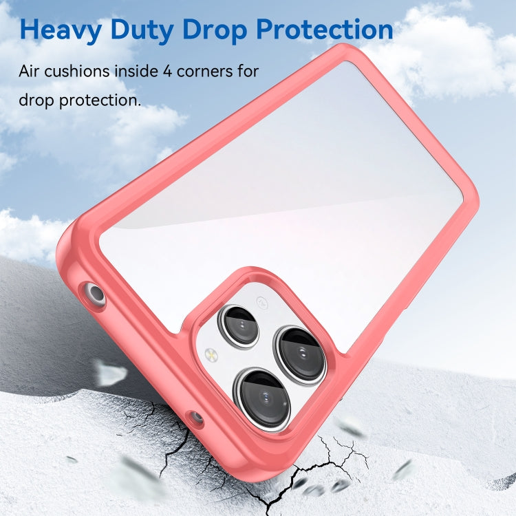 For Xiaomi Redmi 12R Colorful Series Acrylic Hybrid TPU Phone Case(Red)