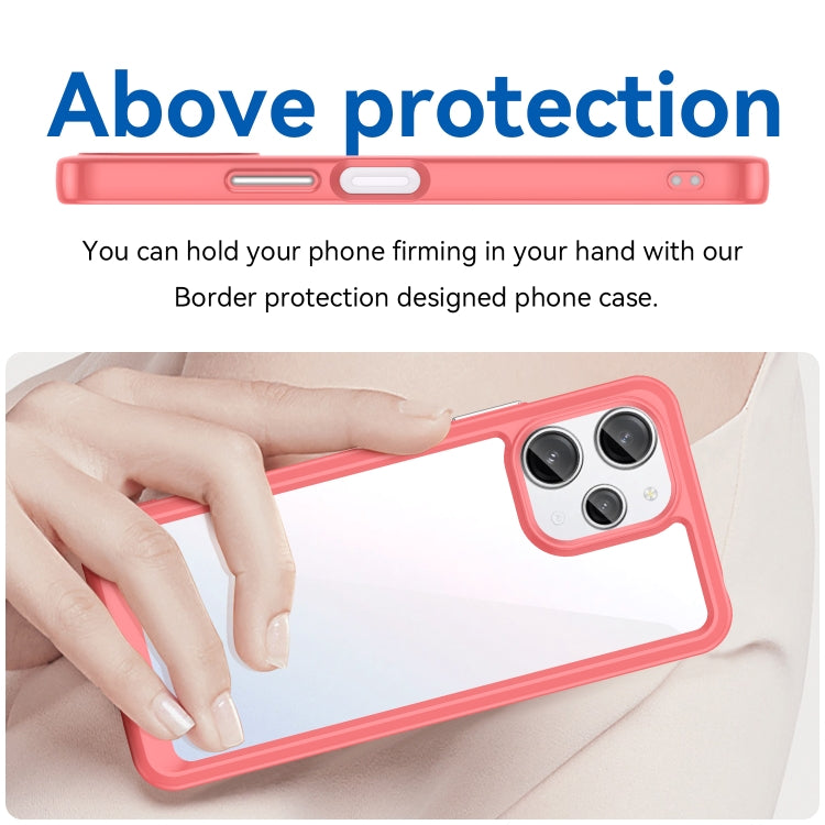 For Xiaomi Redmi 12R Colorful Series Acrylic Hybrid TPU Phone Case(Red)