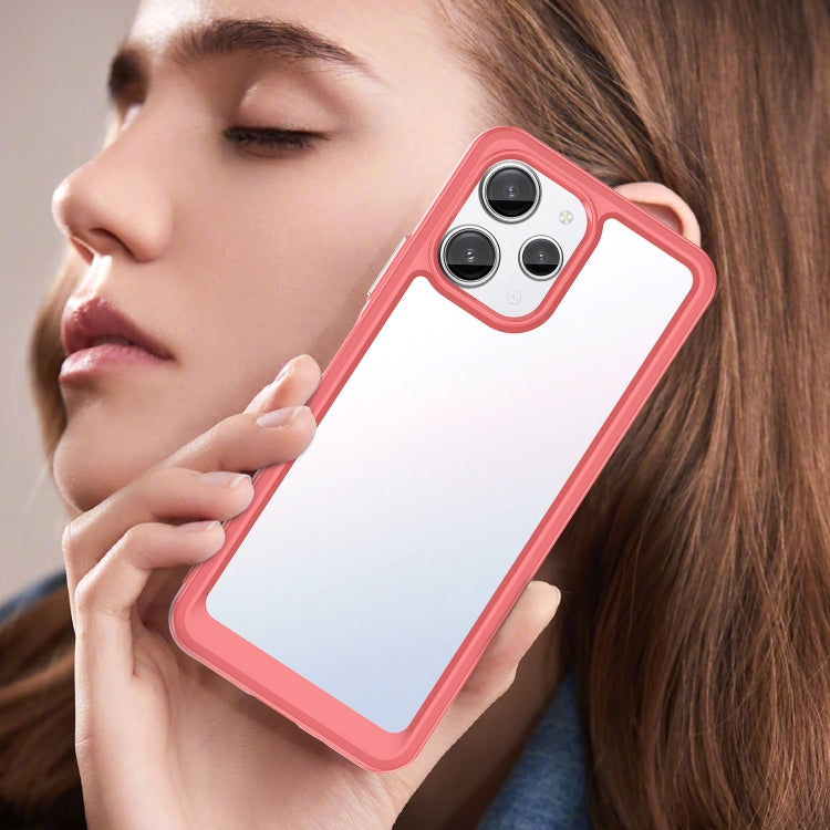 For Xiaomi Redmi 12R Colorful Series Acrylic Hybrid TPU Phone Case(Red)