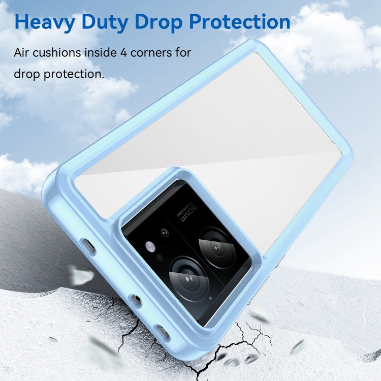 For Xiaomi 13T Pro Colorful Series Acrylic Hybrid TPU Phone Case(Blue)