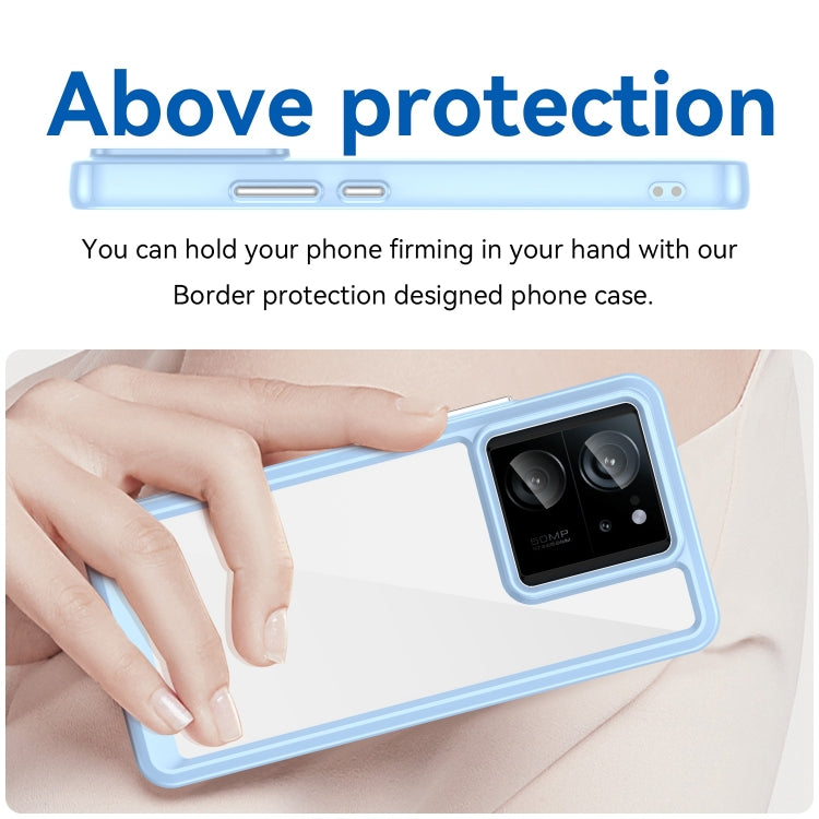 For Xiaomi 13T Pro Colorful Series Acrylic Hybrid TPU Phone Case(Blue)