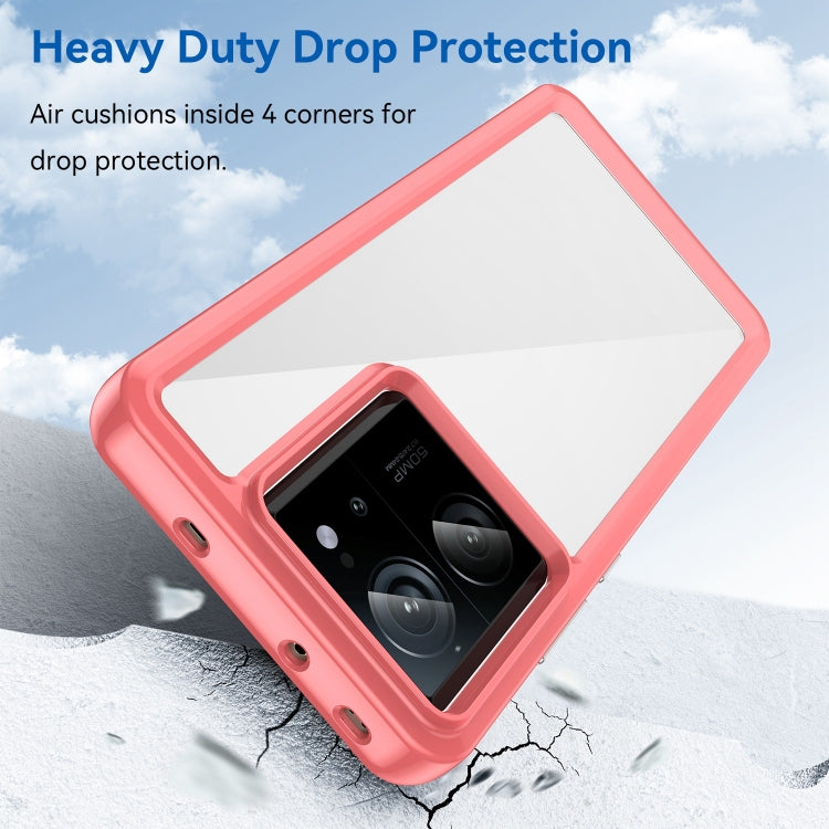 For Xiaomi 13T Pro Colorful Series Acrylic Hybrid TPU Phone Case(Red)
