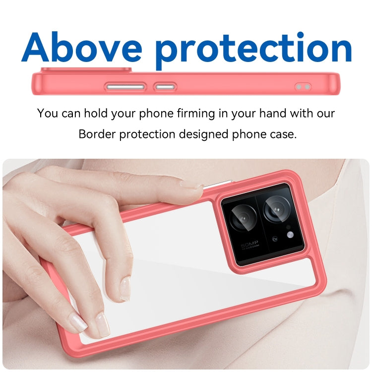 For Xiaomi 13T Pro Colorful Series Acrylic Hybrid TPU Phone Case(Red)