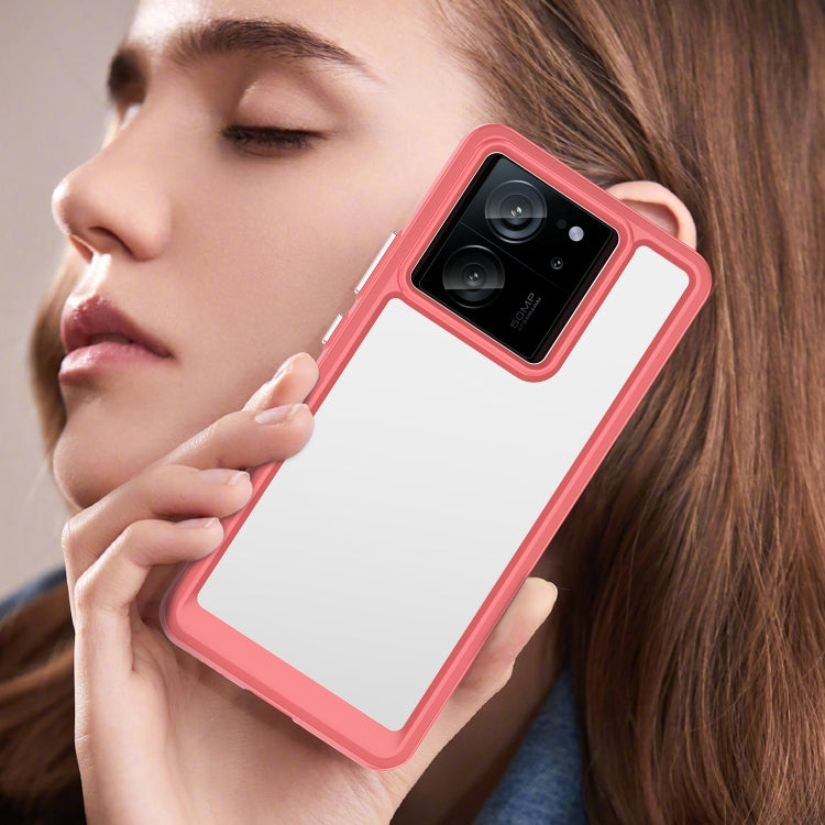 For Xiaomi 13T Pro Colorful Series Acrylic Hybrid TPU Phone Case(Red)
